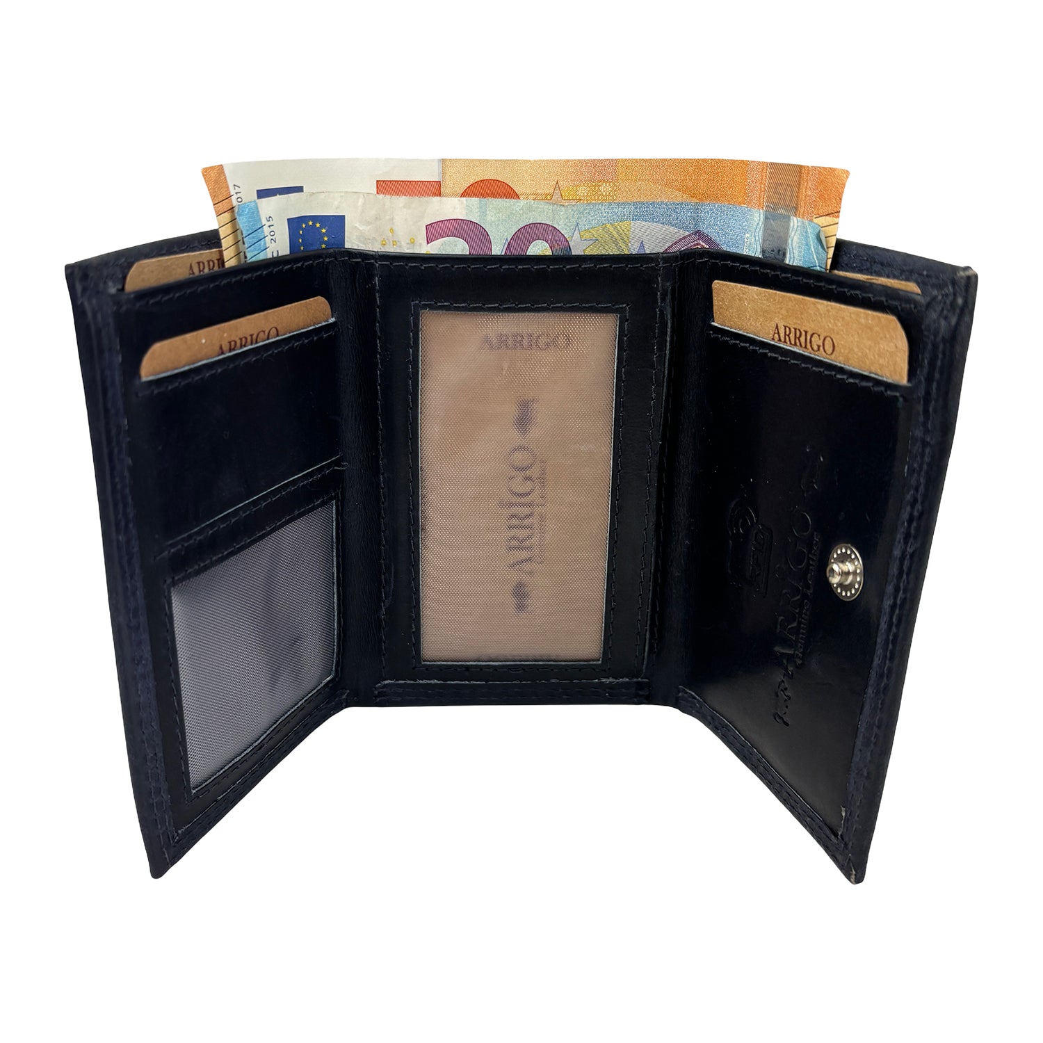 Blauwe Mini Portemonnee met RFID – Compact, slim en stijlvol onderweg