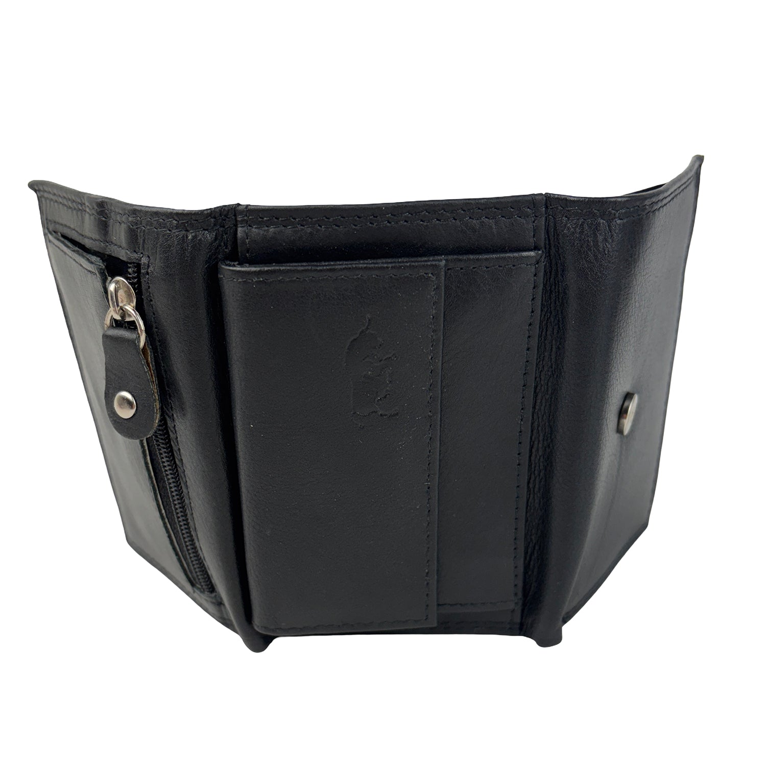 Compacte RFID Mini Portemonnee met Sleutelring - zwart