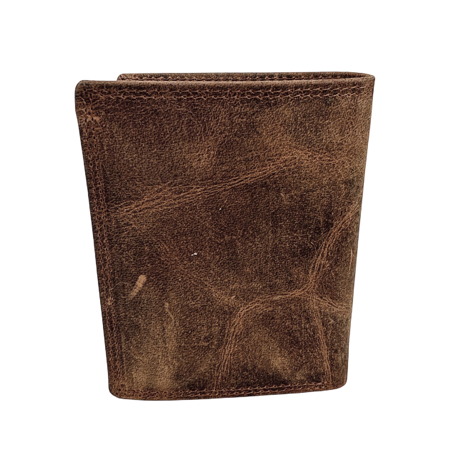 Cognac herenportemonnee van buffelleer