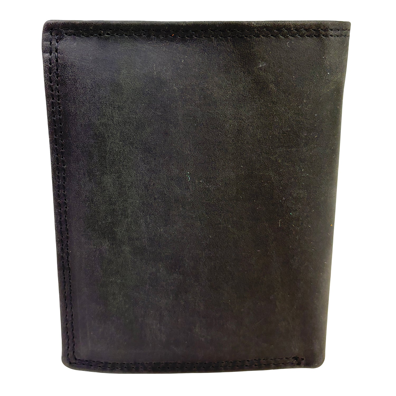 Zwarte herenportemonnee van buffelleer