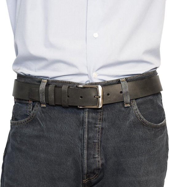 Arrigo Antraciet Italiaans Vintage Leren Riem - 4 cm Breed van Timberland Leer - Arrigo.nl