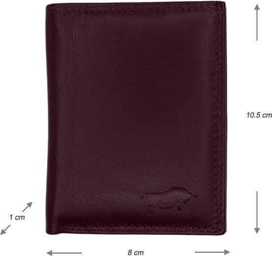 Arrigo Bordeauxkleurige Rundleer Creditcardhouder - Arrigo.nl