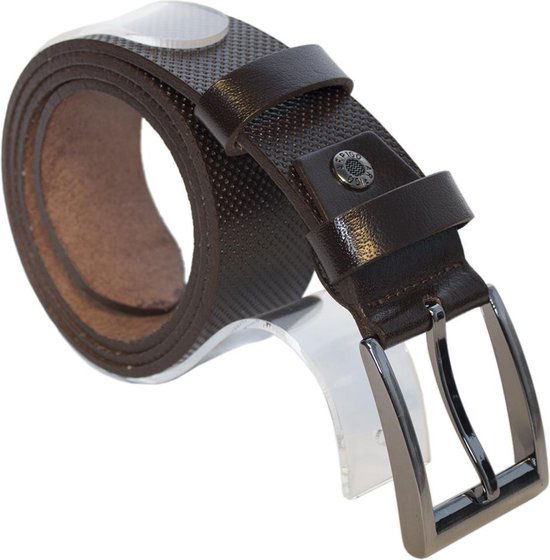 Arrigo Broekriem Heren - Donkerbruin Leer 4 cm - Arrigo.nl