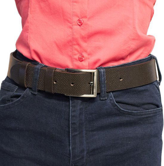 Arrigo Broekriem Heren - Donkerbruin Leer 4 cm - Arrigo.nl