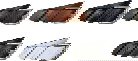 Arrigo Cognac Geperforeerde Gaatjesriem - 4 cm - Arrigo.nl