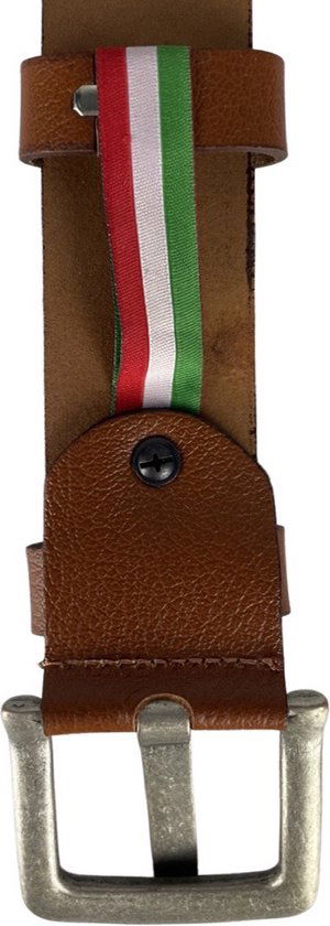 Arrigo Cognac Geperforeerde Gaatjesriem - 4 cm - Arrigo.nl