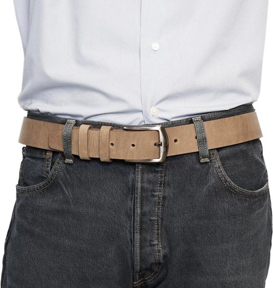 Arrigo Cognac Italiaans Vintage Leren Riem - 4 cm Breed van Timberland Leer - Arrigo.nl