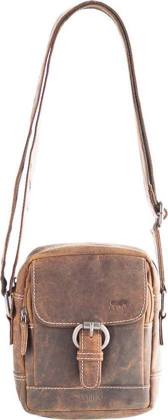 Arrigo Cognackleurige Buffelleer Crossbody Tas voor Dames en Heren - Arrigo.nl