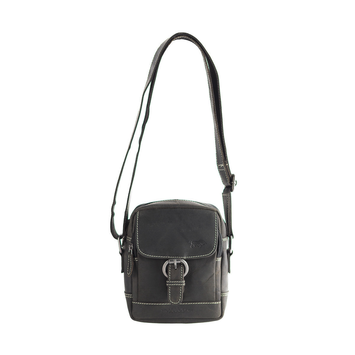 Arrigo Cognackleurige Buffelleer Crossbody Tas voor Dames en Heren - Arrigo.nl