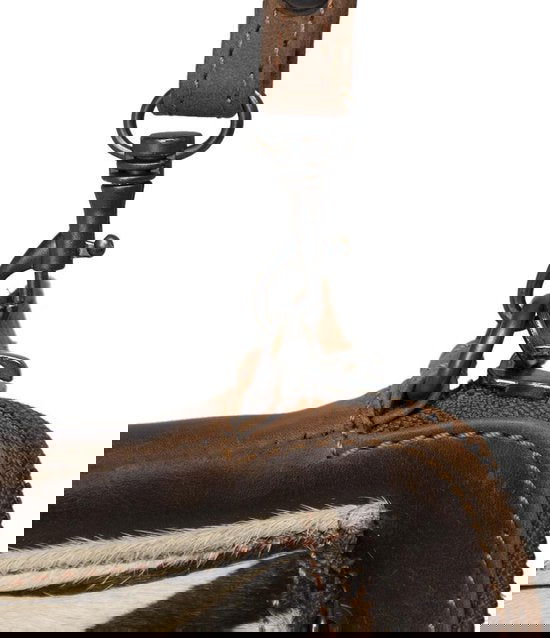 Arrigo Cognackleurige Dames Crossbody Tas/Clutch met Luipaard Dierenprint in Leer - Arrigo.nl