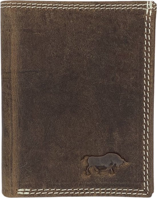 Arrigo Creditcardhouder pasjeshouder kaarthouder briefgeld leer buffelleer cognac - Arrigo Leather Goods