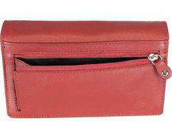 Arrigo Dames Portemonnee - Rode RFID Leren Portefeuille - Arrigo.nl