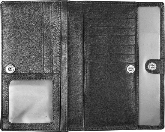 Arrigo Dames Portemonnee - Zwarte RFID Leren Portefeuille - Arrigo.nl