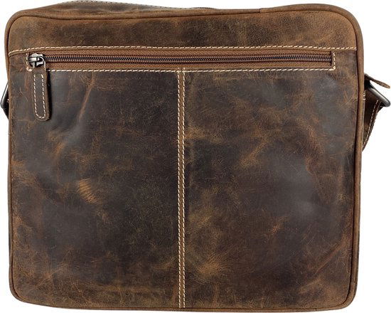 Arrigo Dames Schoudertas - Cognac Buffelleer Crossbody Tas - Arrigo.nl