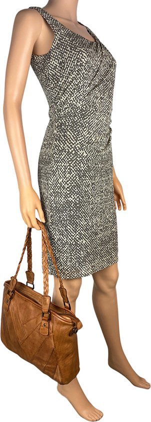 Arrigo Dames Schoudertas en Handtas van Gewassen Leer in Cognac - Arrigo.nl