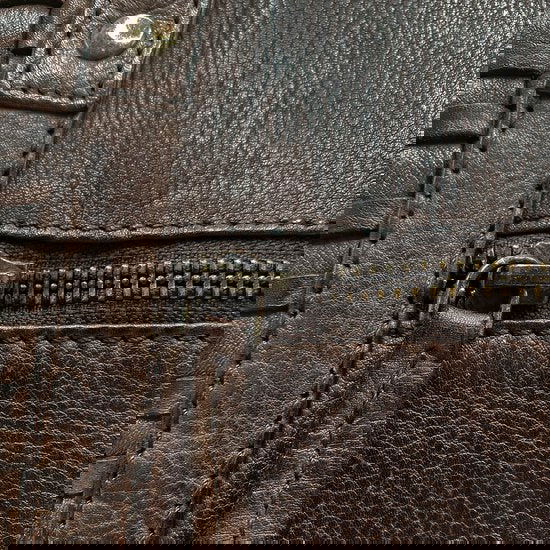 Arrigo Dames Shopper - Donkerbruin Gevlochten Leer met Rits - Arrigo.nl