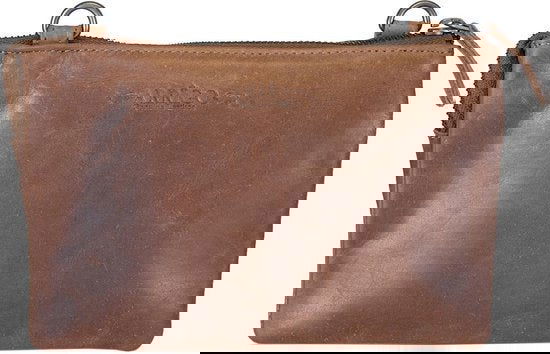 Arrigo Dames Tasjes - Klein Cognac Leren Schoudertasje voor Festivals - Arrigo.nl