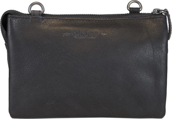 Arrigo Dames Tasjes - Klein Donkerblauw Leren Schoudertasje voor Festivals - Arrigo.nl