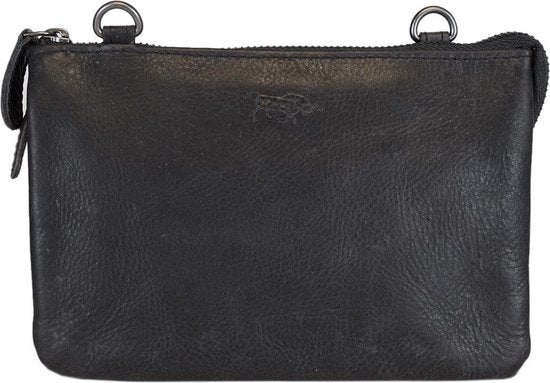 Arrigo Dames Tasjes - Klein Donkerblauw Leren Schoudertasje voor Festivals - Arrigo.nl