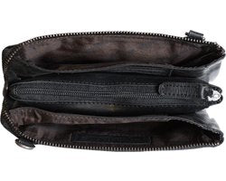 Arrigo Dames Tasjes - Klein Donkerblauw Leren Schoudertasje voor Festivals - Arrigo.nl