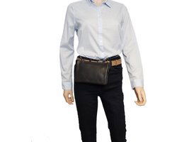 Arrigo Dames Tasjes - Klein Donkerblauw Leren Schoudertasje voor Festivals - Arrigo.nl