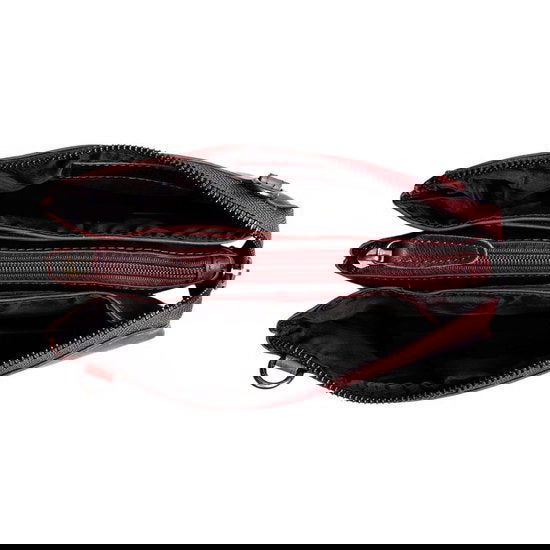 Arrigo Dames Tasjes - Klein Rood Leren Schoudertasje voor Festivals - Arrigo.nl