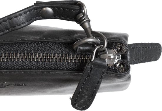 Arrigo Dames Tasjes - Klein Zwart Leren Schoudertasje voor Festivals - Arrigo.nl