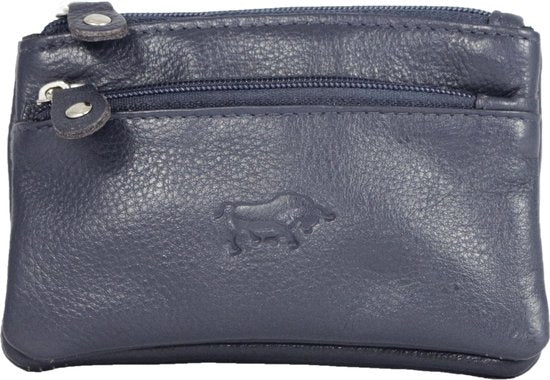 Arrigo Donkerblauwe Leren Sleuteletui met Ritsen - Arrigo.nl