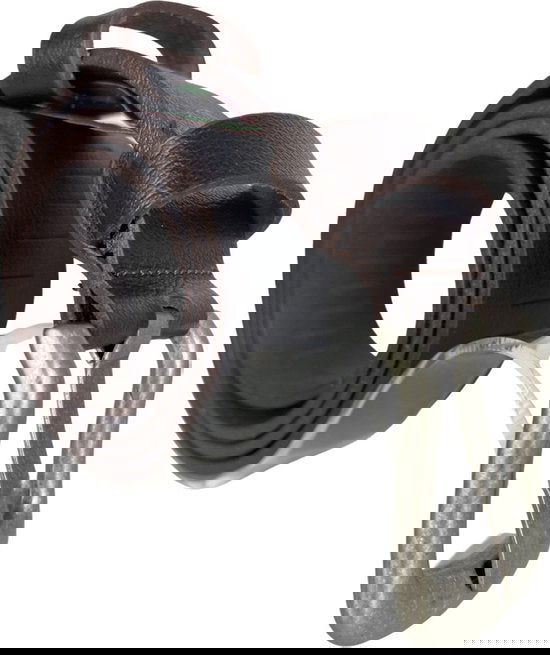 Arrigo Donkerbruine Geperforeerde Gaatjesriem - 4 cm breed - Arrigo.nl