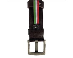 Arrigo Donkerbruine Geperforeerde Gaatjesriem - 4 cm breed - Arrigo.nl