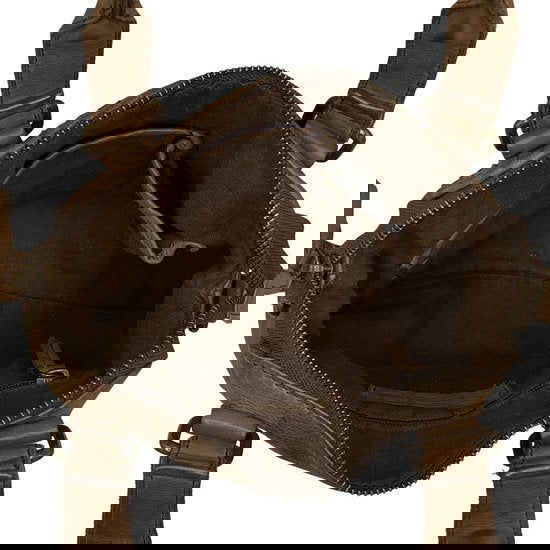 Arrigo Donkerbruine Gevlochten Handtas en Schoudertas van Gewassen Leer - Arrigo.nl