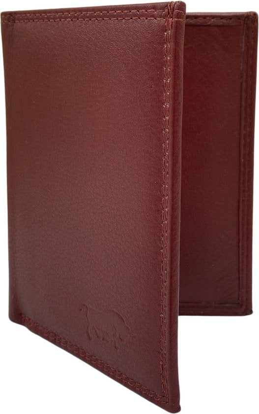 Arrigo Donkerrode Leer Creditcardhouder en Pasjeshouder met Briefgeldvak - Arrigo.nl