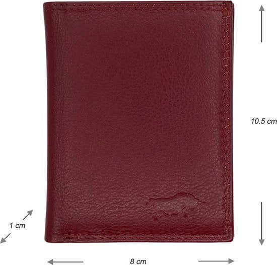 Arrigo Donkerrode Leer Creditcardhouder en Pasjeshouder met Briefgeldvak - Arrigo.nl