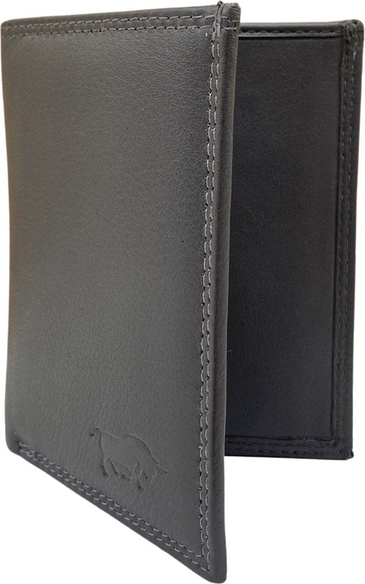 Arrigo Grijze Leer Creditcardhouder en Pasjeshouder met Briefgeldvak - Arrigo.nl