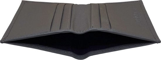 Arrigo Grijze Leer Creditcardhouder en Pasjeshouder met Briefgeldvak - Arrigo.nl