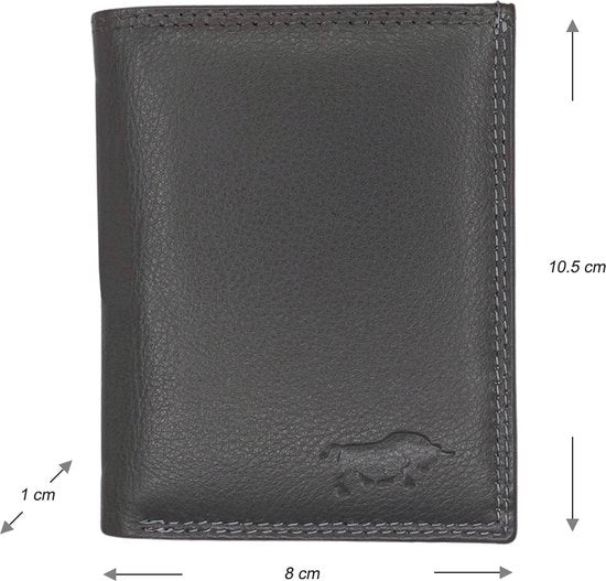 Arrigo Grijze Leer Creditcardhouder en Pasjeshouder met Briefgeldvak - Arrigo.nl