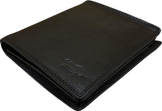 Arrigo Heren Billfold Portemonnee met Muntgeldvak in Zwart Leer - Arrigo.nl