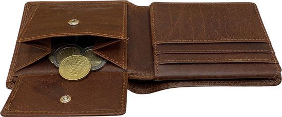 Arrigo Heren Portemonnee - Lichtbruin Rundleer Billfold Model - Arrigo.nl