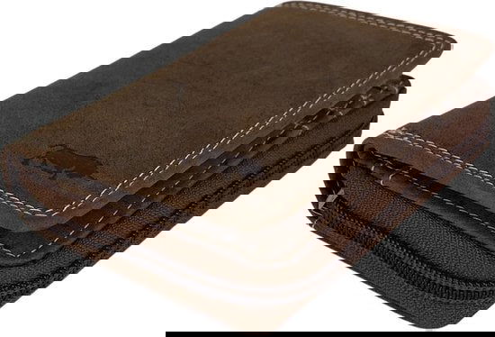 Arrigo RFID ritsportemonnee van cognackleurig buffelleer voor dames en heren - Arrigo.nl