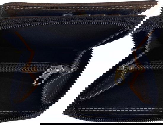 Arrigo RFID ritsportemonnee van donkerbruin buffelleer voor dames en heren - Arrigo.nl