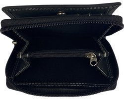 Arrigo RFID ritsportemonnee van zwart buffelleer voor dames en heren - Arrigo.nl