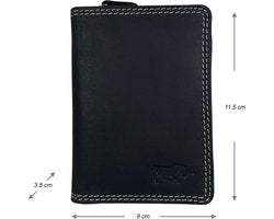 Arrigo RFID ritsportemonnee van zwart buffelleer voor dames en heren - Arrigo.nl