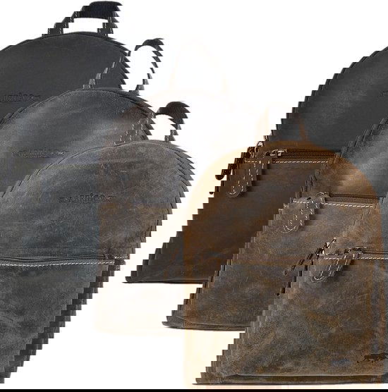 Arrigo Rugzak dames klein leren rugzak buffelleer donkerbruin - Arrigo Leather Goods