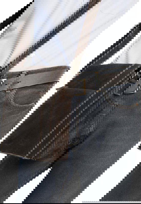 Arrigo Schoudertas buffelleer crossbody tas donkerbruin - Arrigo Leather Goods