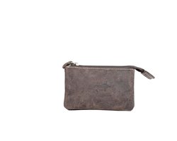 Arrigo Sleuteletui - Vintage Donkerbruin Leer met Rits en Sleutelringen - Arrigo.nl