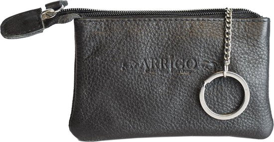 Arrigo Sleuteletui - Zwart Leer met Ritsvakje - Arrigo.nl