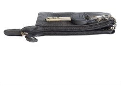 Arrigo Sleuteletui - Zwart Leer met Ritsvakje - Arrigo.nl