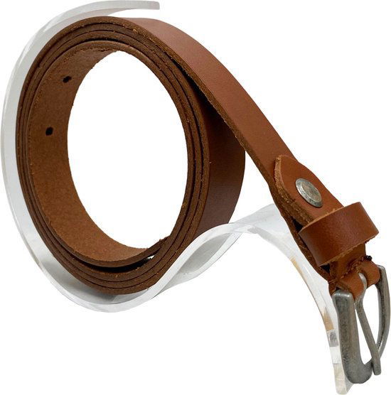 Arrigo Tailleriem Dames Cognac Leer - 2 cm Breed - Arrigo.nl
