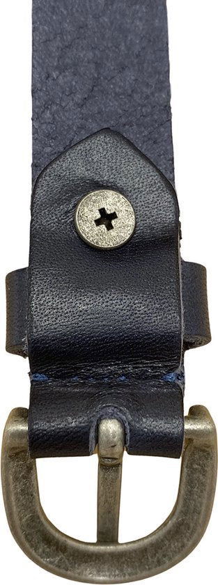 Arrigo Tailleriem Dames Donkerblauw Leer - 2 cm Breed - Arrigo.nl