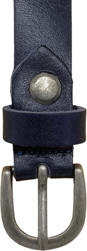 Arrigo Tailleriem Dames Donkerblauw Leer - 2 cm Breed - Arrigo.nl